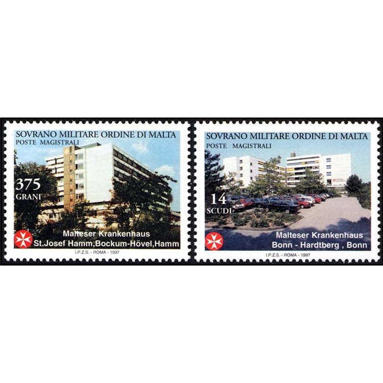 SMOM 1997 Strutture Ospedaliere 2v MNH**