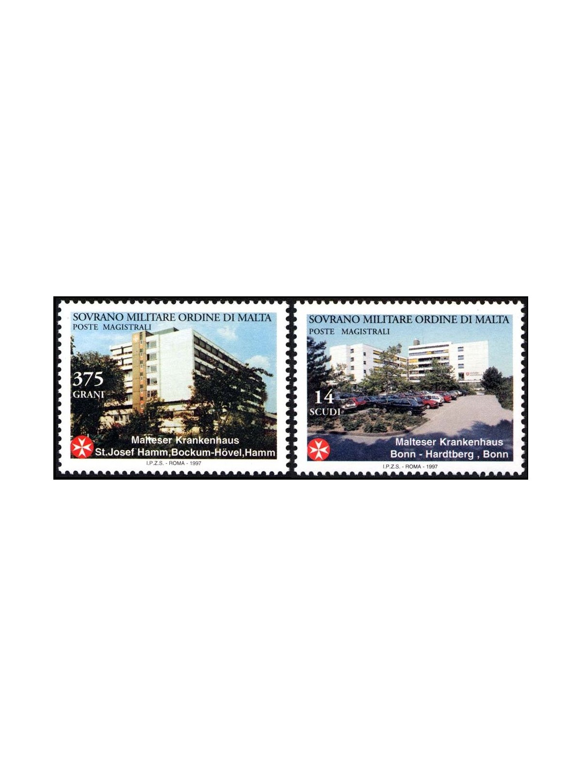 SMOM 1997 Strutture Ospedaliere 2v MNH**