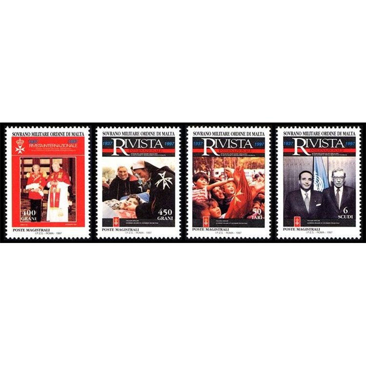SMOM 1997 Anniversario Rivista 4v MNH**