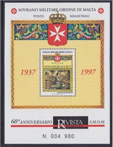 SMOM 1997 Anniversario Rivista BF MNH**