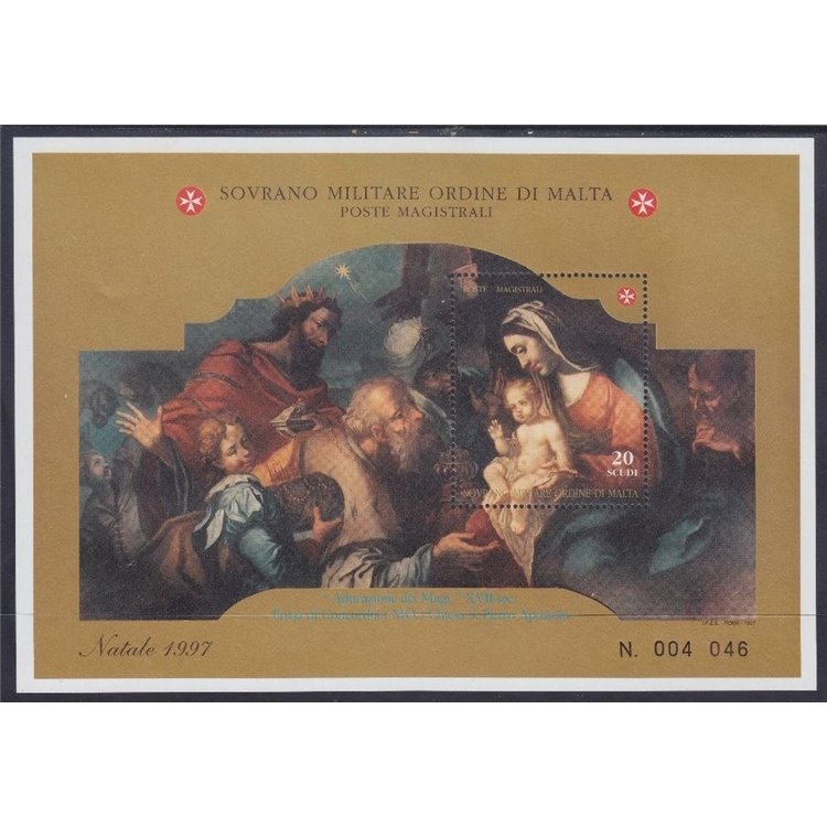 SMOM 1997 Christmas s/s MNH**