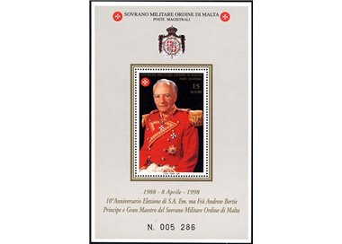 SMOM 1998 Andrew Bertie BF MNH**