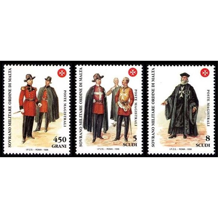 SMOM 1998 Antiche uniformi, 9ª serie 3v MNH**