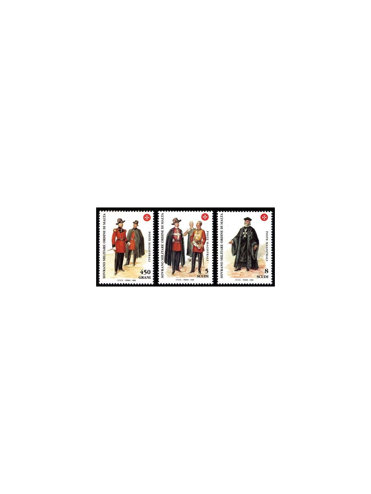 SMOM 1998 Ancient uniforms, 9th series 3v MNH**