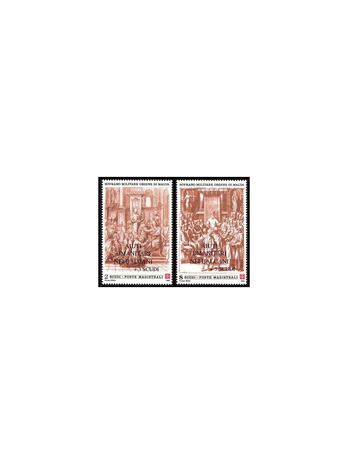 SMOM 1999 Aiuti umanitari nei Balcani 2v MNH**