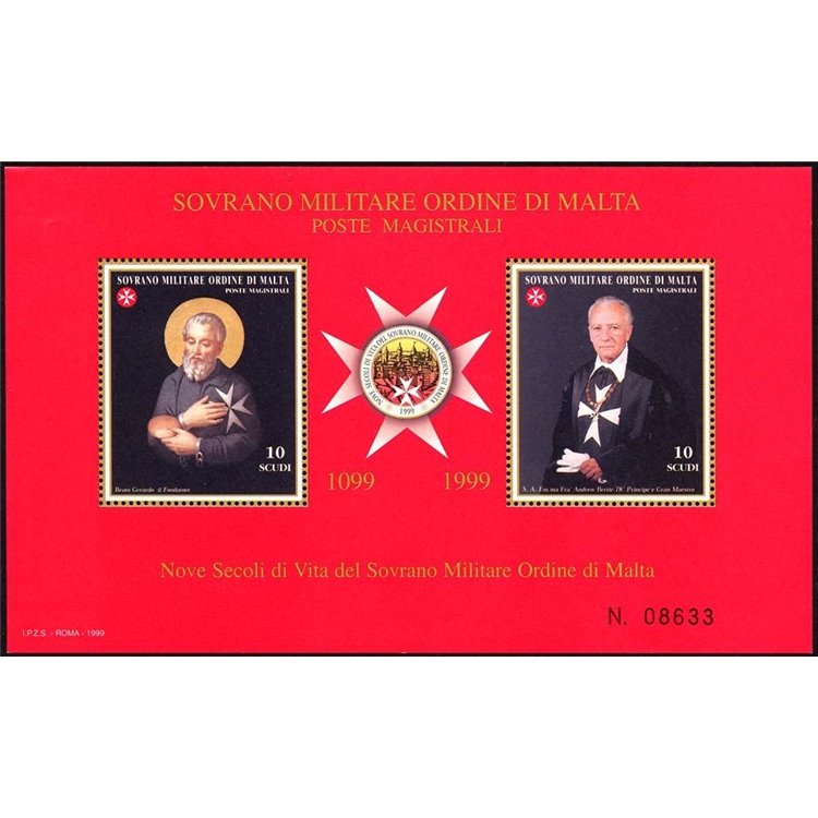 SMOM 1999 Nove secoli di vita dell'Ordine, 3ª serie BF MNH**