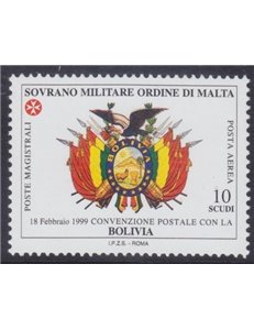 SMOM 1999 Convenzione postale con Bolivia MNH**