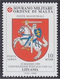 SMOM 2000 Postal Agreement with Lithuania MNH**