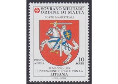 SMOM 2000 Postal Agreement with Lithuania MNH**
