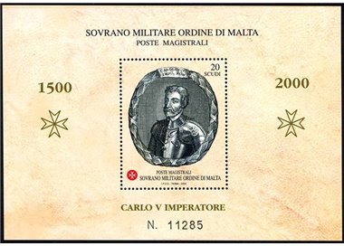 SMOM 2000 Charles V s/s MNH**
