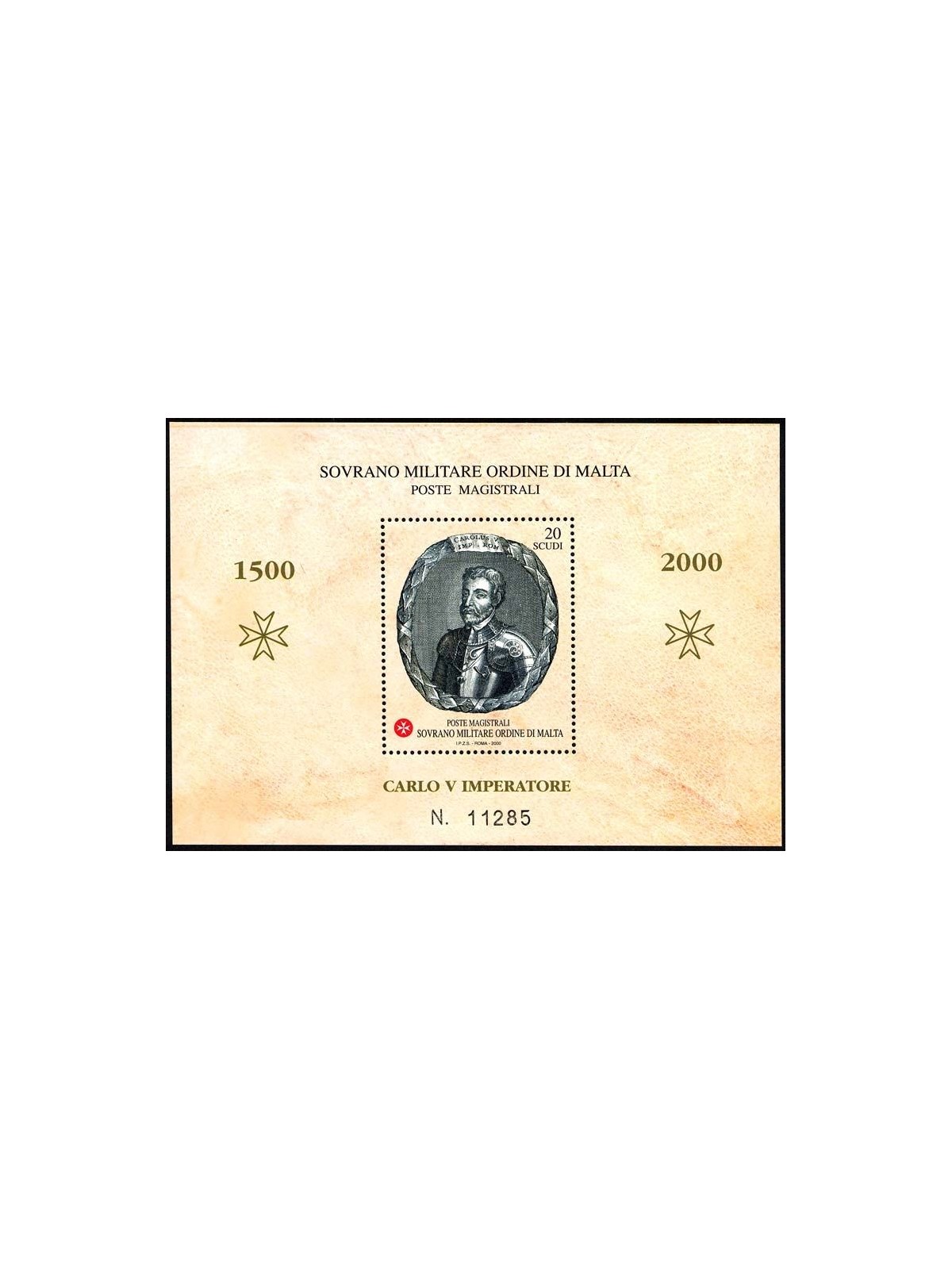 SMOM 2000 Carlo V BF MNH**