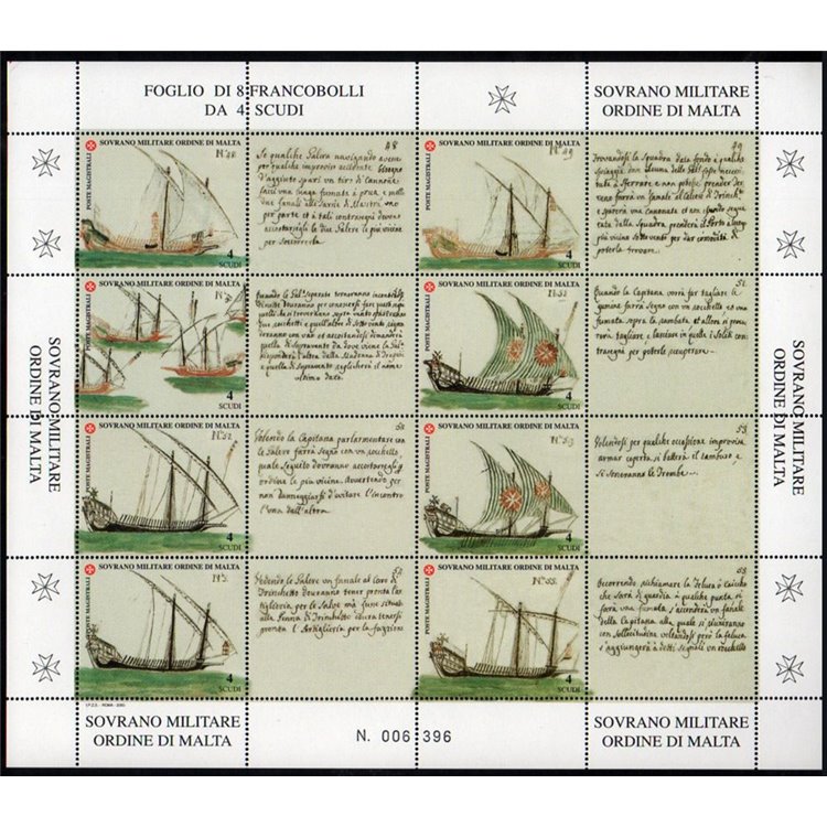 SMOM 2000 History of the Navy, 4th series 8v in sheet MNH**