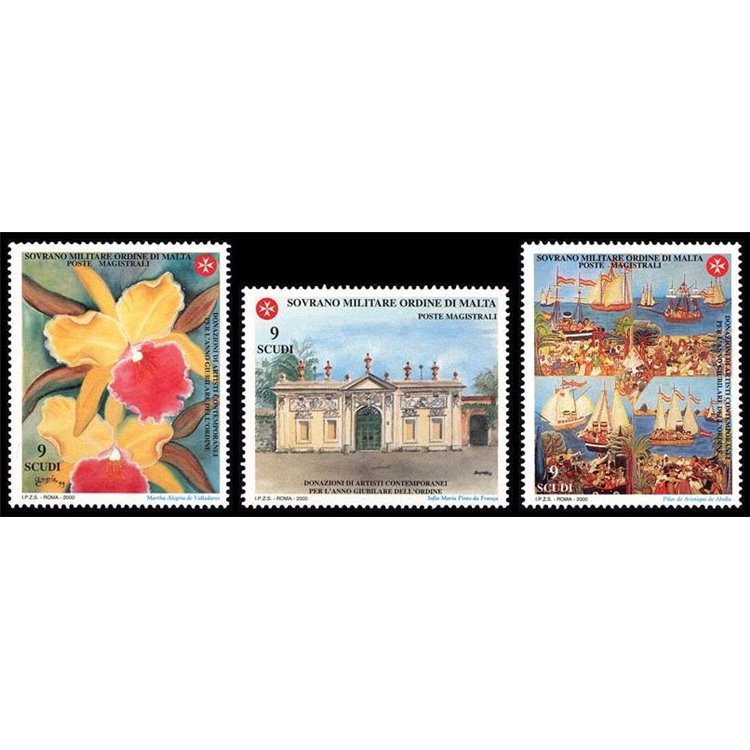 SMOM 2000 Donazione di artisti 3v MNH**