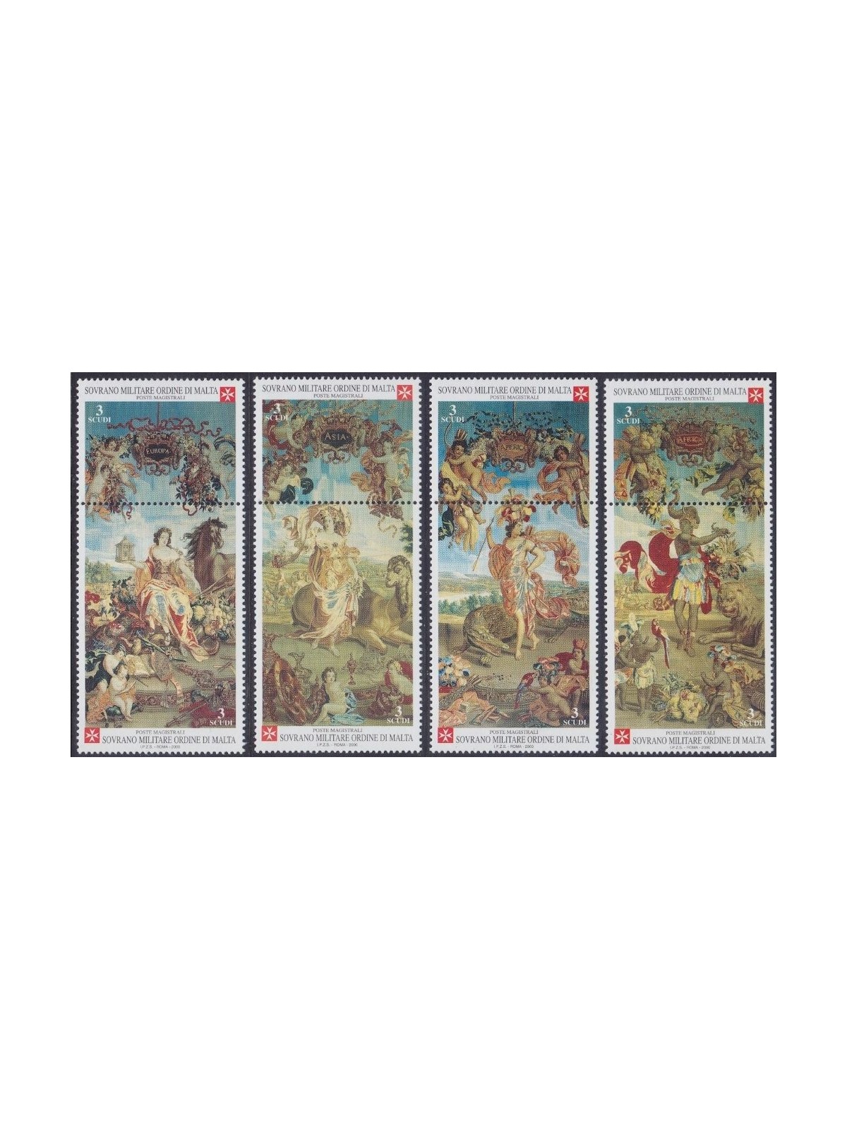 SMOM 2000 Ancient tapestries 8v MNH**