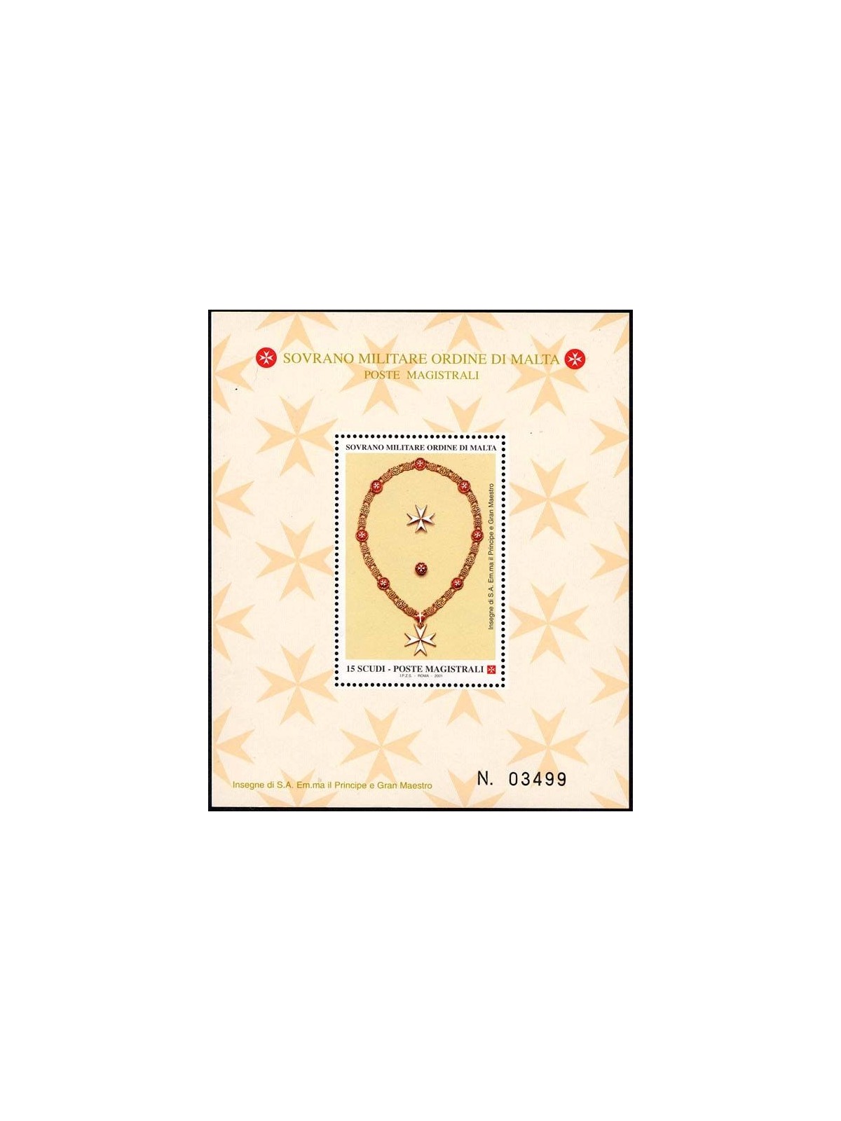 SMOM 2001 Foggia delle Insegne attuali BF MNH**