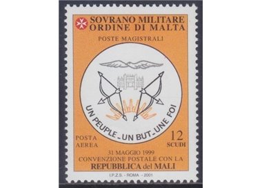 SMOM 2001 Postal Agreement with Mali MNH**