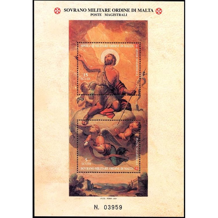 SMOM 2001 San Giovanni Battista BF MNH**
