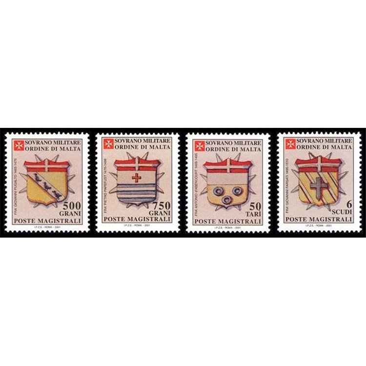 SMOM 2001 Stemmi dei Gran Priori, 4ª serie 4v MNH**
