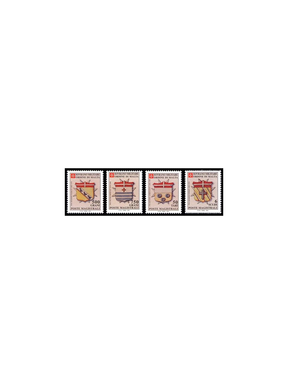 SMOM 2001 Coats of Arms of the Grand Priors, 4th series 4v MNH**