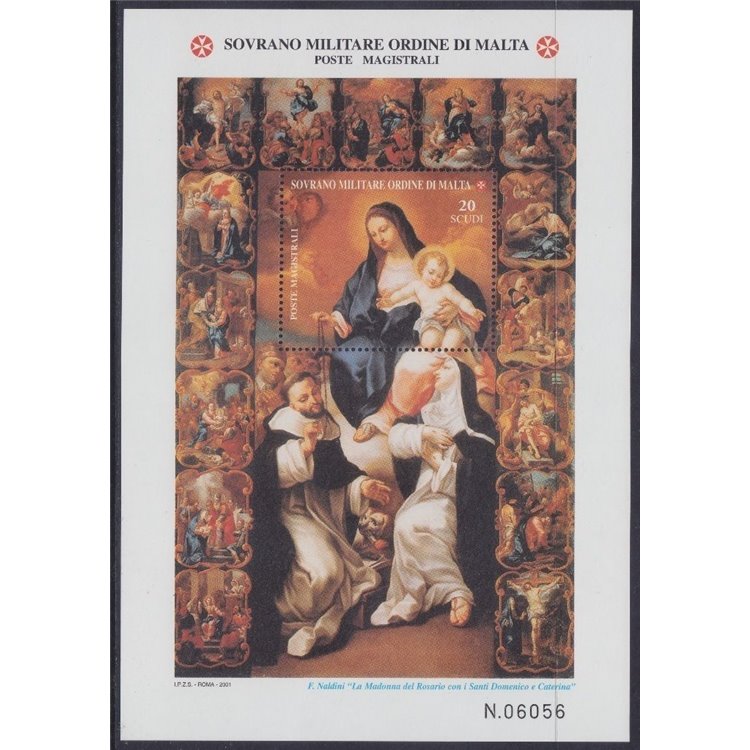 SMOM 2001 Il Santo Rosario BF MNH**