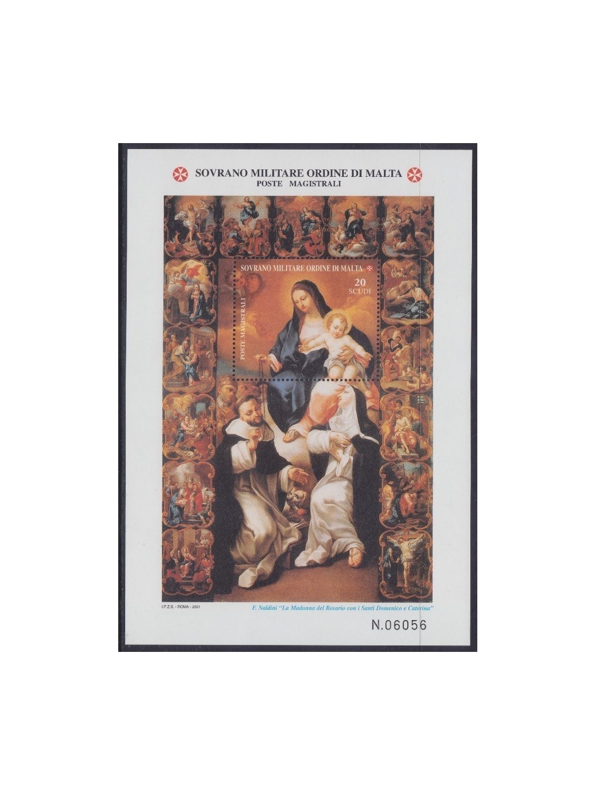 SMOM 2001 Il Santo Rosario BF MNH**