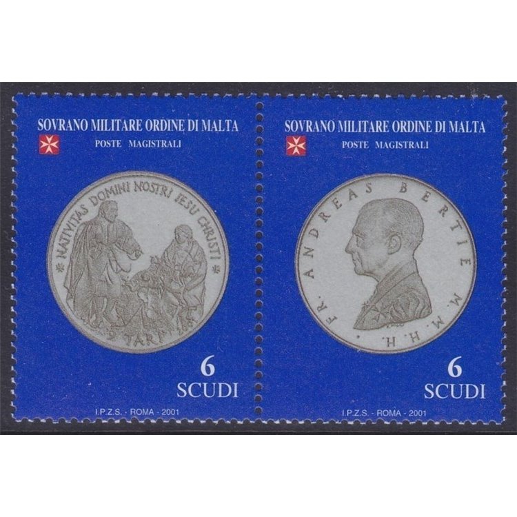 SMOM 2001 Coins, 2nd series 2v MNH**