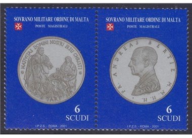 SMOM 2001 Monete, 2ª serie 2v MNH**
