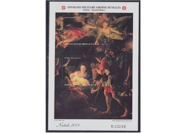 SMOM 2001 Christmas s/s MNH**