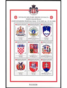 SMOM 2002 Convenzioni postali, 4ª serie BF MNH**