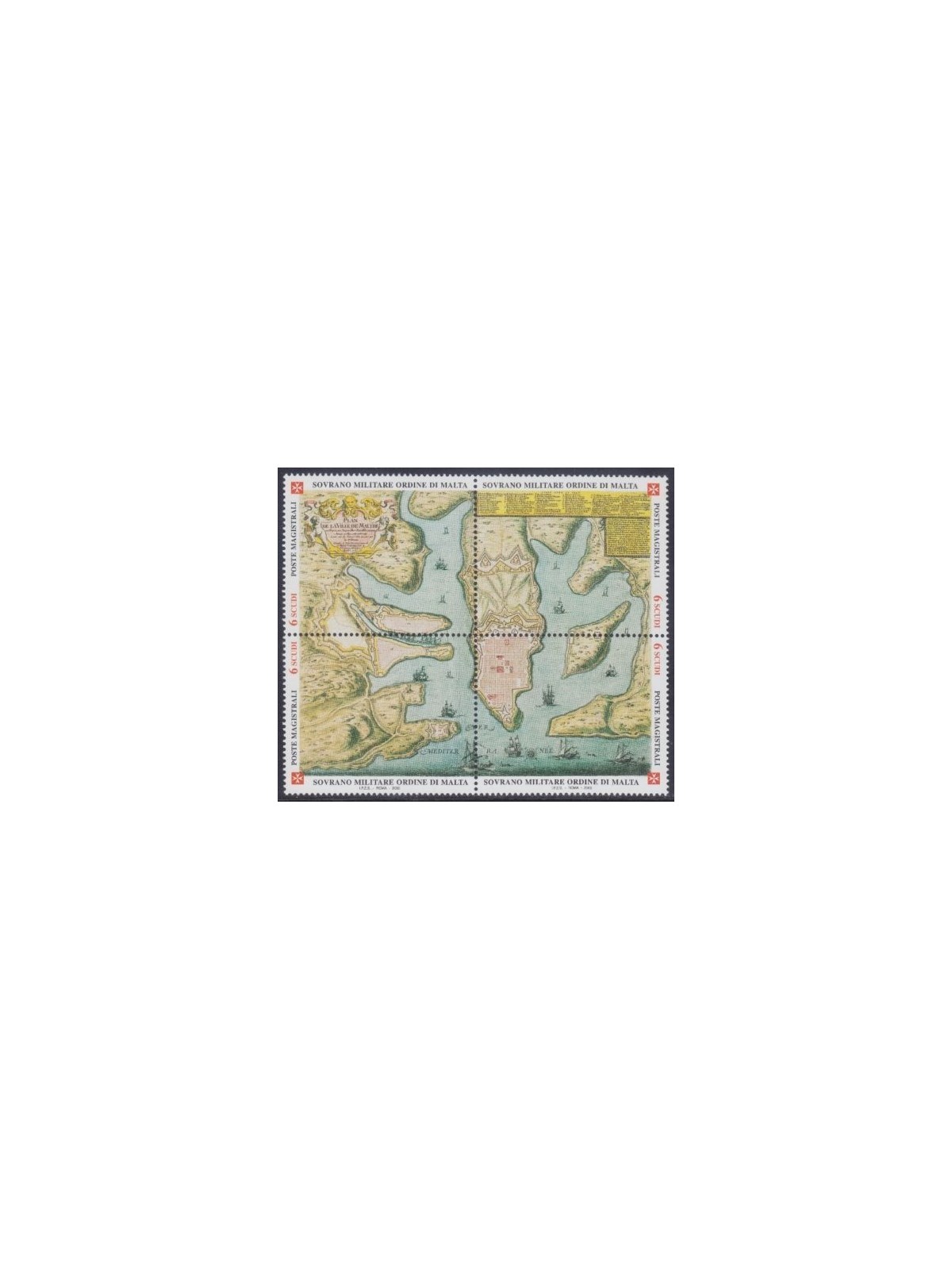 SMOM 2002 Antiche Tavole Geografiche, 1ª serie 4v MNH**