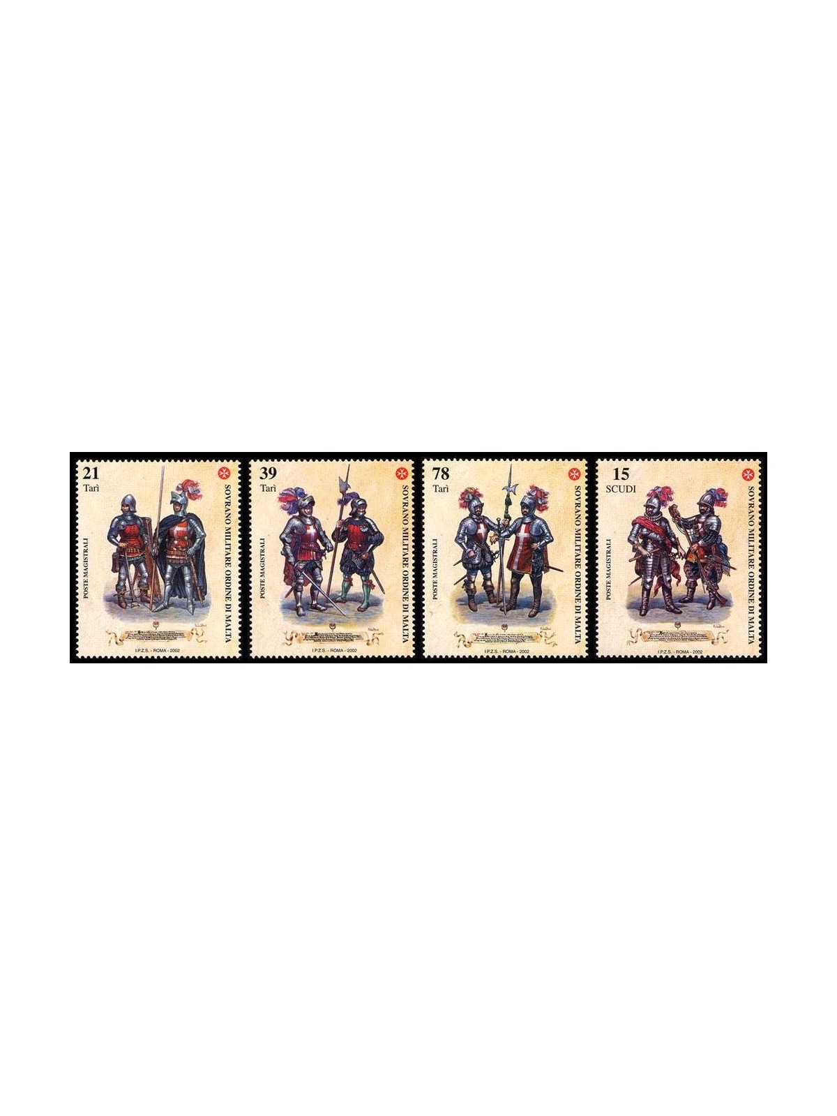 SMOM 2002 Costumes and uniforms, 2nd series 4v MNH**