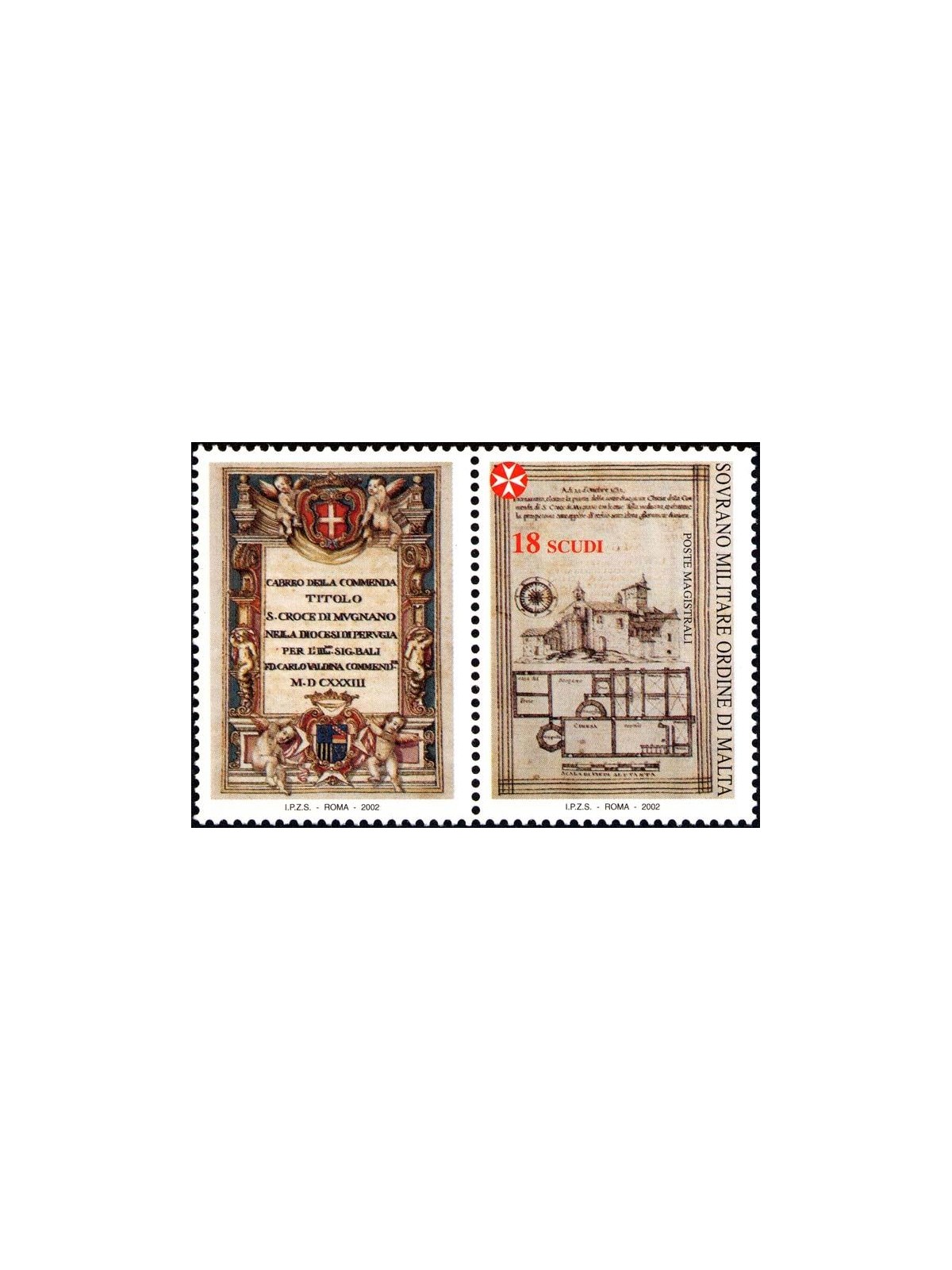 SMOM 2002 Antiche commende, 4ª serie MNH**