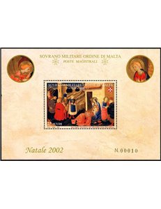 SMOM 2002 Christmas s/s MNH**