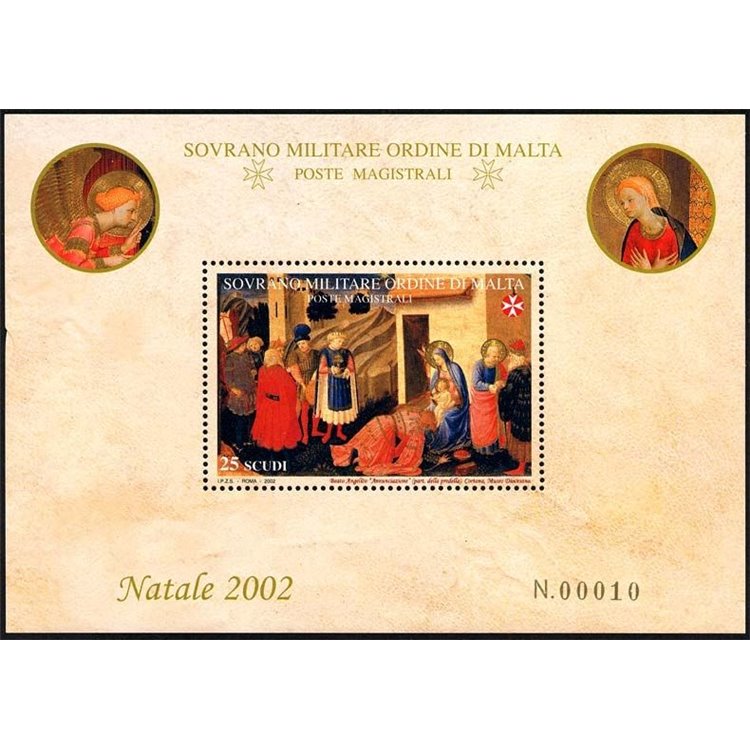 SMOM 2002 Christmas s/s MNH**