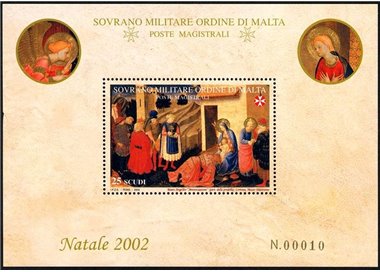 SMOM 2002 Christmas s/s MNH**