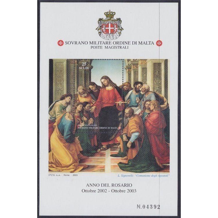 SMOM 2003 Year of the Rosary s/s MNH**