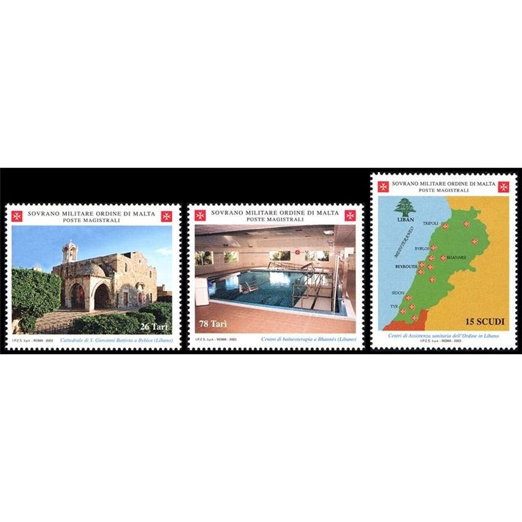 SMOM 2003 Healthcare in Lebanon 3v MNH**