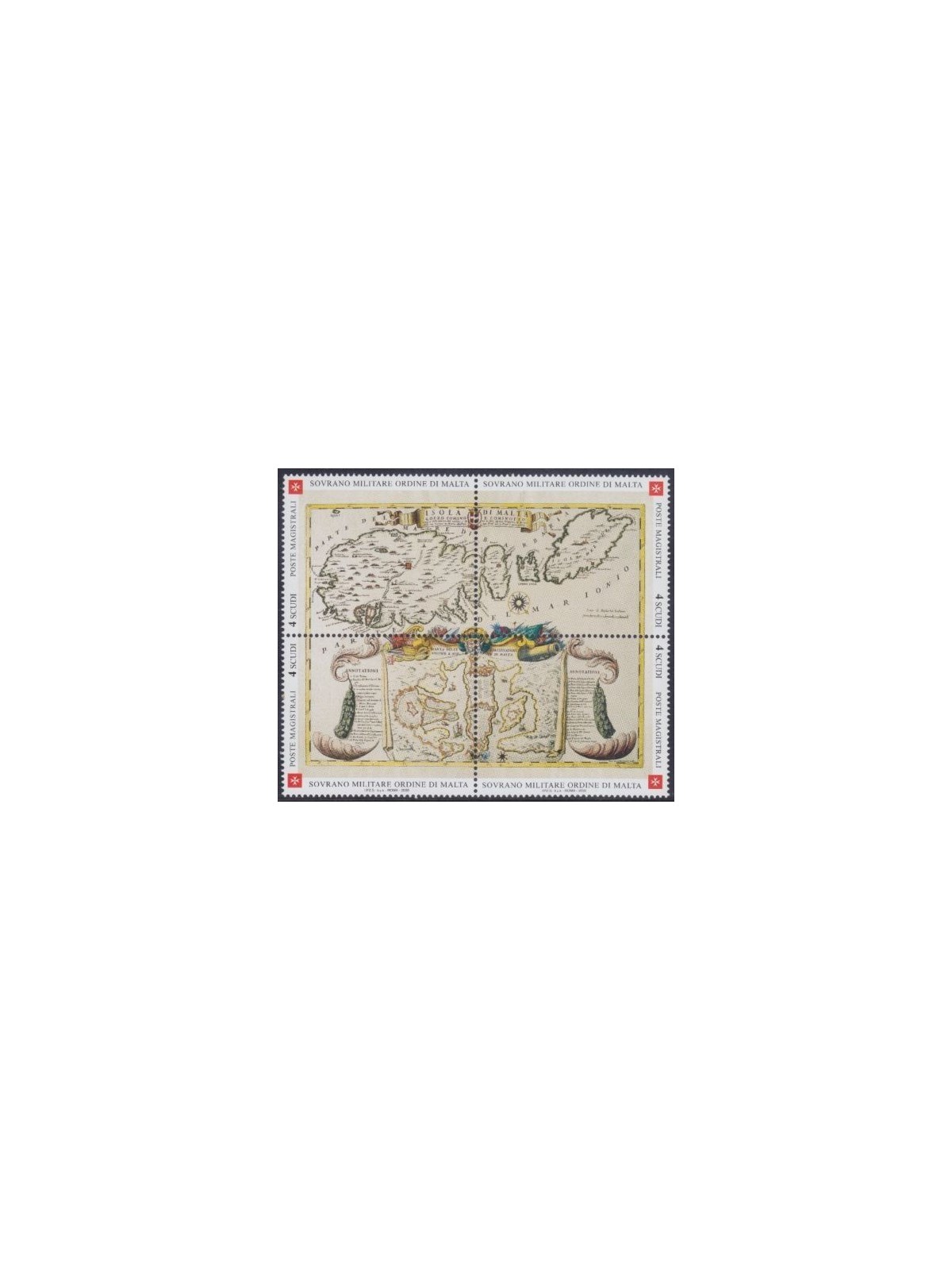 SMOM 2003 Ancient Geographical Tables, 2nd series 4v MNH**