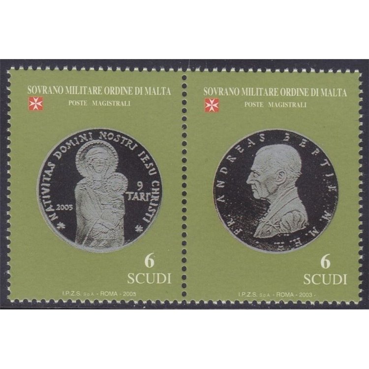 SMOM 2003 Coins, 4th series 2v MNH**