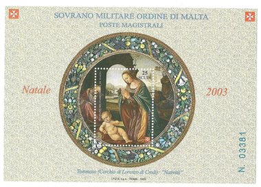 SMOM 2003 Christmas s/s MNH**