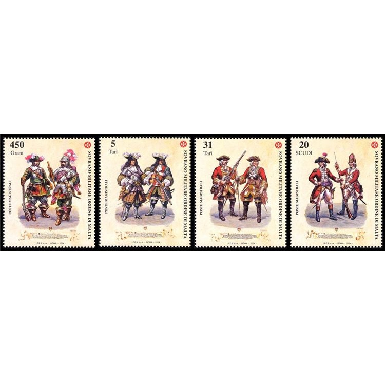 SMOM 2004 Costumes and uniforms, 3rd series 4v MNH**