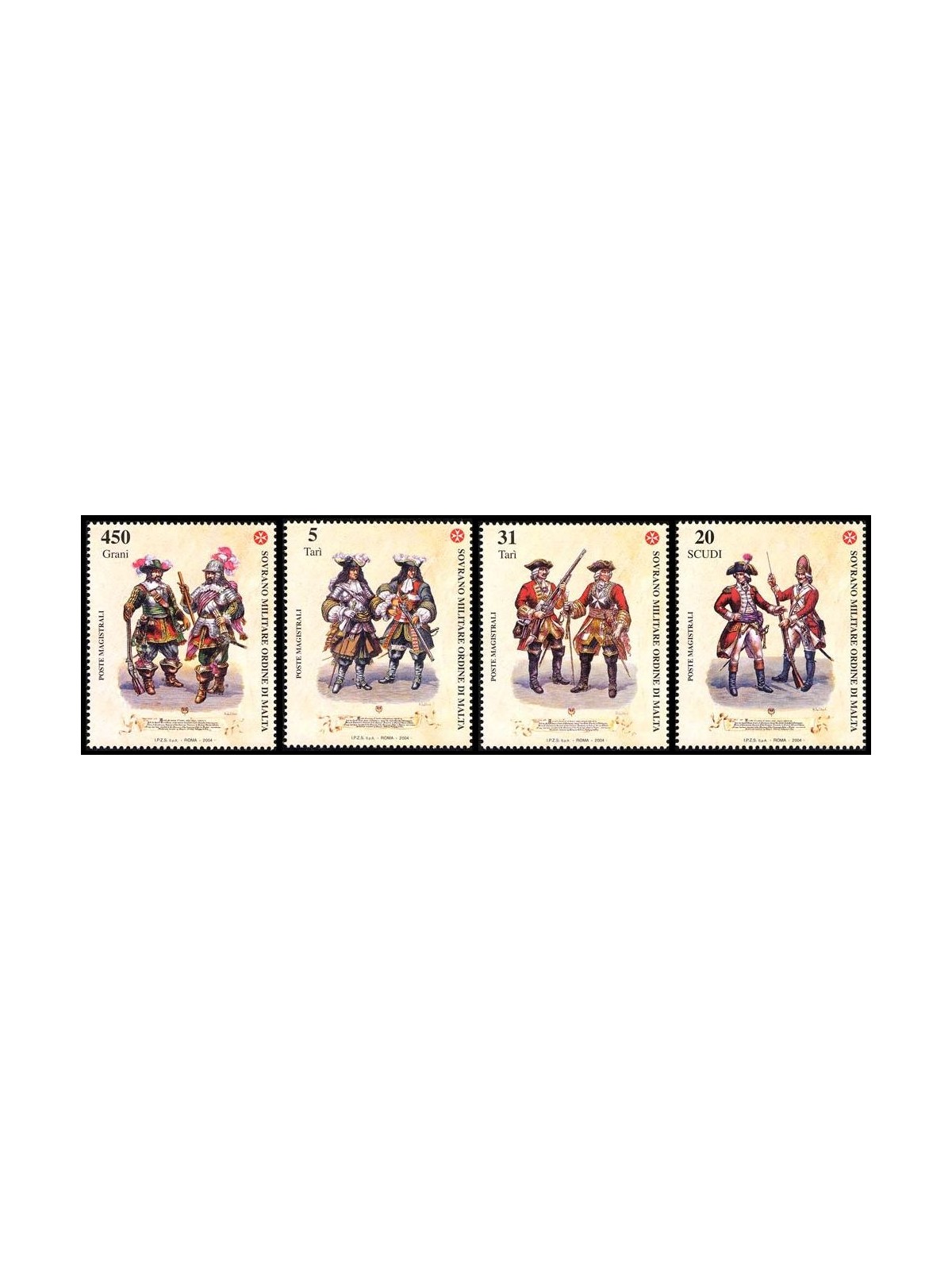 SMOM 2004 Costumes and uniforms, 3rd series 4v MNH**