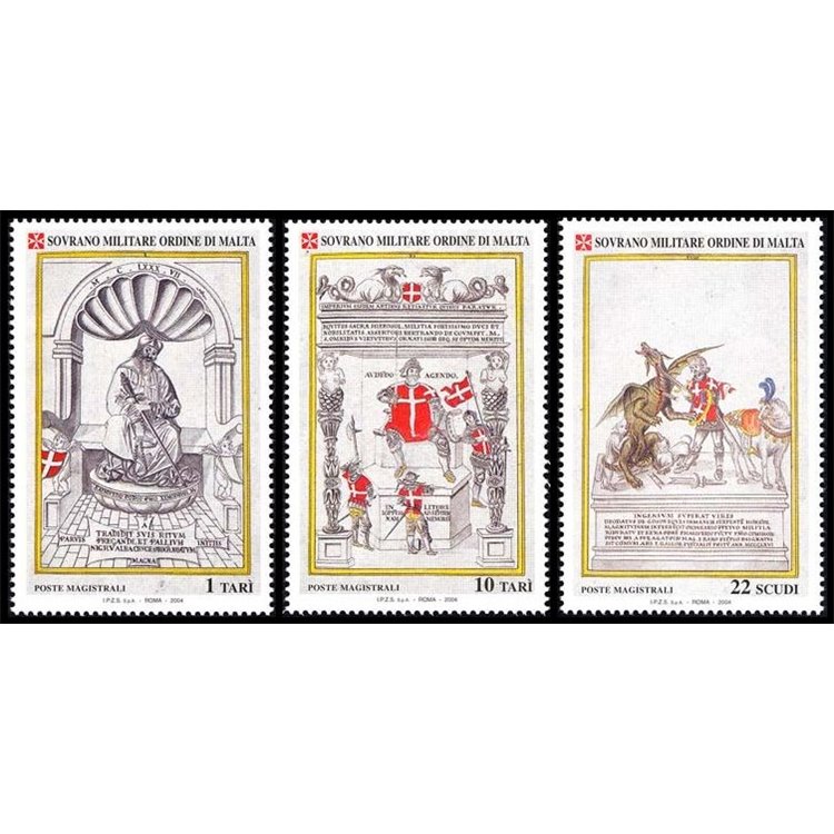 SMOM 2004 Antichi testi, 4ª serie 3v MNH**