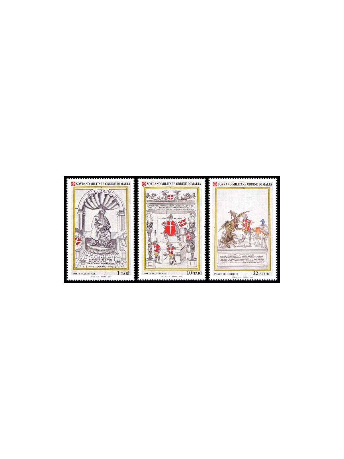 SMOM 2004 Antichi testi, 4ª serie 3v MNH**