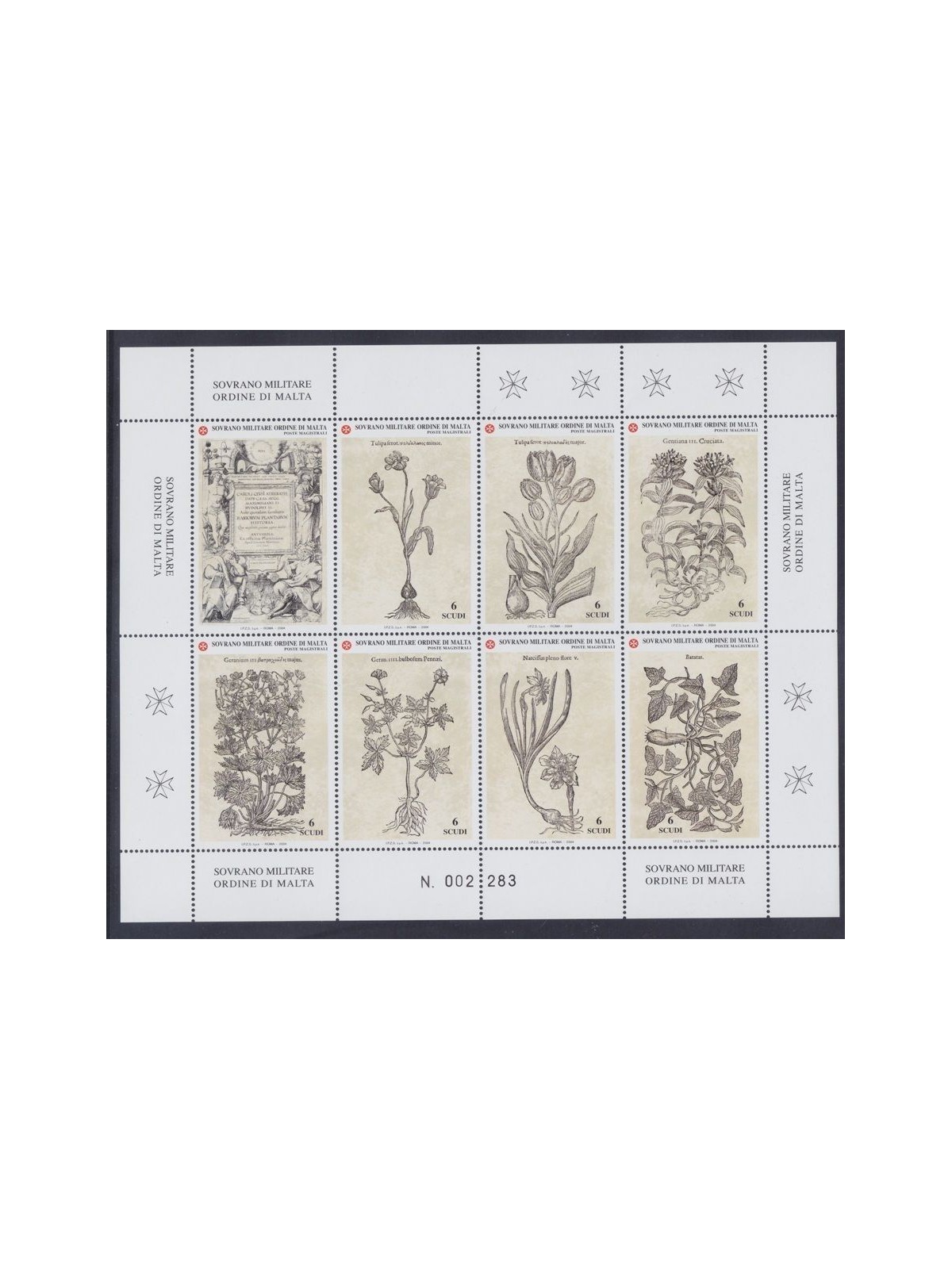 SMOM 2004 Nature and Art, 3rd series 7v in sheet MNH**