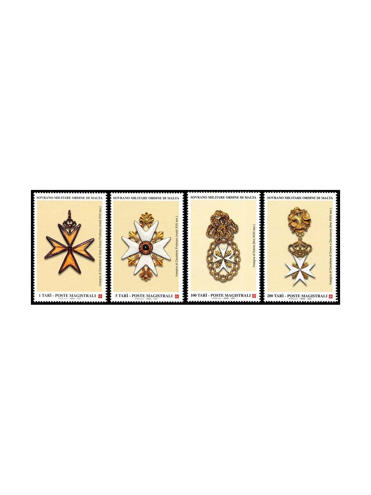 SMOM 2004 Ancient insignia, 2nd series 4v MNH**