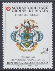 SMOM 2004 Convenzione postale con Seychelles MNH**