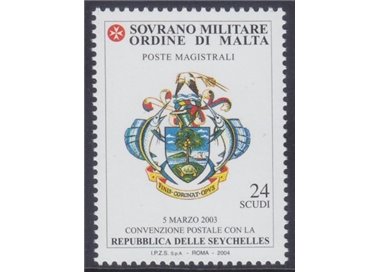 SMOM 2004 Convenzione postale con Seychelles MNH**