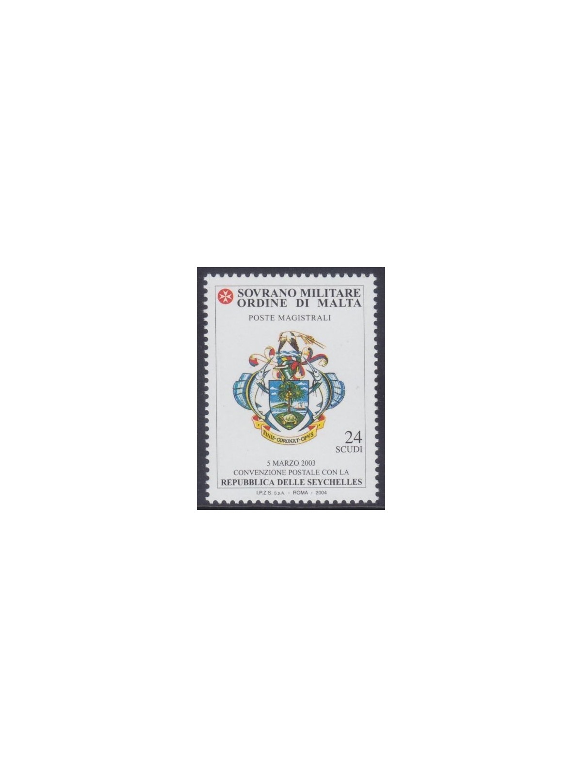 SMOM 2004 Convenzione postale con Seychelles MNH**
