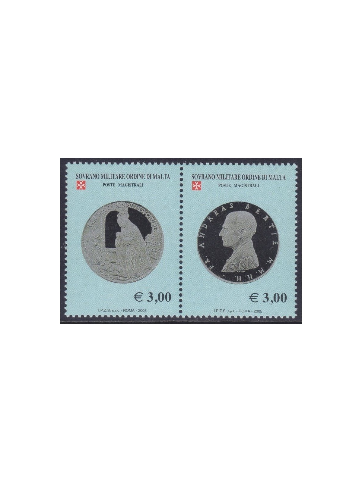 SMOM 2005 Monete, 5ª serie 2v MNH**